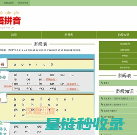 韵母表:声母表和韵母表_韵母_单韵母_复韵母_鼻韵母(前鼻韵母，后鼻韵母),韵母学习网。